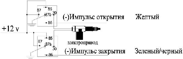 Схема подключения электроприводов дверей.