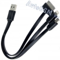   Promate uniCable.3 -    , : 30 pin, Lightning  micro-USB,  ,     