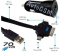     Promate Tryx-1 -   USB-,    Lightning, 30-pin  MicroUSB,  