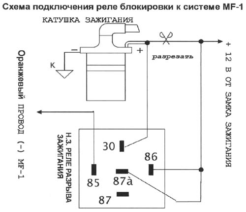 Реле стартера подключение схема