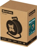 Силовой удлинитель на стальной катушкеEXPERT KRAFTOOL ПВС 3х2.5 50м 4000Вт IP44