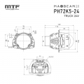 Светодиодные модули BiLED MTF Light MAXBEAM 2.0 TRUCK 24В 65/72 Вт 5500К 3 дюйма