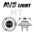 Комплект галогенных ламп AVS SIRIUS NIGHT WAY PB H7 (A78950S) 2 шт. - пластиковый бокс, напряжение 12V, мощность 55W, цветовая температура 3700 К