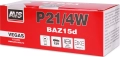 Лампа AVS Vegas P21/4W BAZ15d (A78339S) 10 шт. - рабочее напряжение 12V, мощность 21/4W