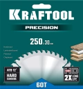 Пильный диск по дереву KRAFTOOL Precision, 250 х 30 мм, 60Т