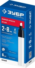 2-8 мм клиновидный маркер-краска ЗУБР МК-800 белый