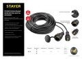 Силовой удлинитель-шнур STAYER RC-315, КГ, 3 x 1.5 мм2, 30 м, 3700 Вт, IP44