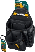 Поясная сумка KRAFTOOL KP-27 с быстросъёмным креплением FastClip, 27 карманов и петли, 350 х 260 мм