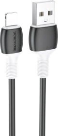 Кабель USB - Lightning (для iPhone) BOROFONE BX84 2,4А черный 1м (00037)
