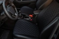 Комплект автомобильных чехлов Seintex 93122 для LADA LARGUS 40/60 7м. 3-й ряд 50/50 - рисунок ромб, черного цвета, материал экокожа с перфорацией