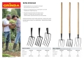 Вилы копальные GRINDA 180 х 220 мм, кованые, четырёхрогие, без черенка, антикор. покрытие
