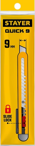 Нож из АБС пластика STAYER QUICK-9.9 мм