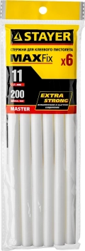 Professional STAYER White, белые, 11 х 200 мм, 6 шт, клеевые стержни