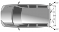 Парктроник с функцией контроля мертвых зон сПАРК (SPARK) - 8 - BF - биЗОН