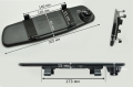 Видеорегистратор + зеркало заднего вида AvtoGSM Recorder R01  - 2 камеры, 4.3-дюймовый дисплей, парковочный режим, универсальная установка, режим видеонаблюдения