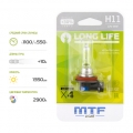   MTF Light Long Life +30% H11 55W ( ) 12V 2900K  - - - ,   ,   - 1550 Lm,   - 2900K,   ,     