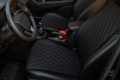 Комплект автомобильных чехлов Seintex 88960 для VW PASSAT B6, B7 - рисунок ромб, черного цвета, материал экокожа с перфорацией