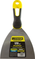 Professional STAYER PROFlat, 120 мм, х-образное профилированное полотно, облегченная двухкомпонентная ручка, нержавеющий шпатель