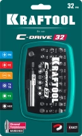 KRAFTOOL C-Drive 32, 32шт, набор многофункциональных бит (26067-H32)