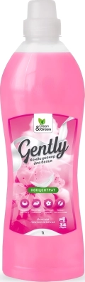Кондиционер для белья Gently Нежное прикосновение (розовый), 1000 мл. Clean&Green CG8165