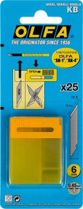 Перовые лезвия для ножа OL-AK-1 OLFA 25 шт, 6 мм