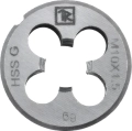 Плашка Thorvik MDG61 D-DRIVE круглая ручная с направляющей в наборе М6х1.0, HSS, Ф25х9 мм