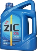 Полусинтетическое моторное масло ZIC X5 10W40 (4л) 162622