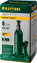 Бутылочный гидравлический домкрат KRAFTOOL KRAFT-LIFT, 8 т, 230 - 457 мм