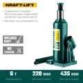 Бутылочный гидравлический домкрат KRAFTOOL KRAFT-LIFT, 6 т, 216 - 413 мм