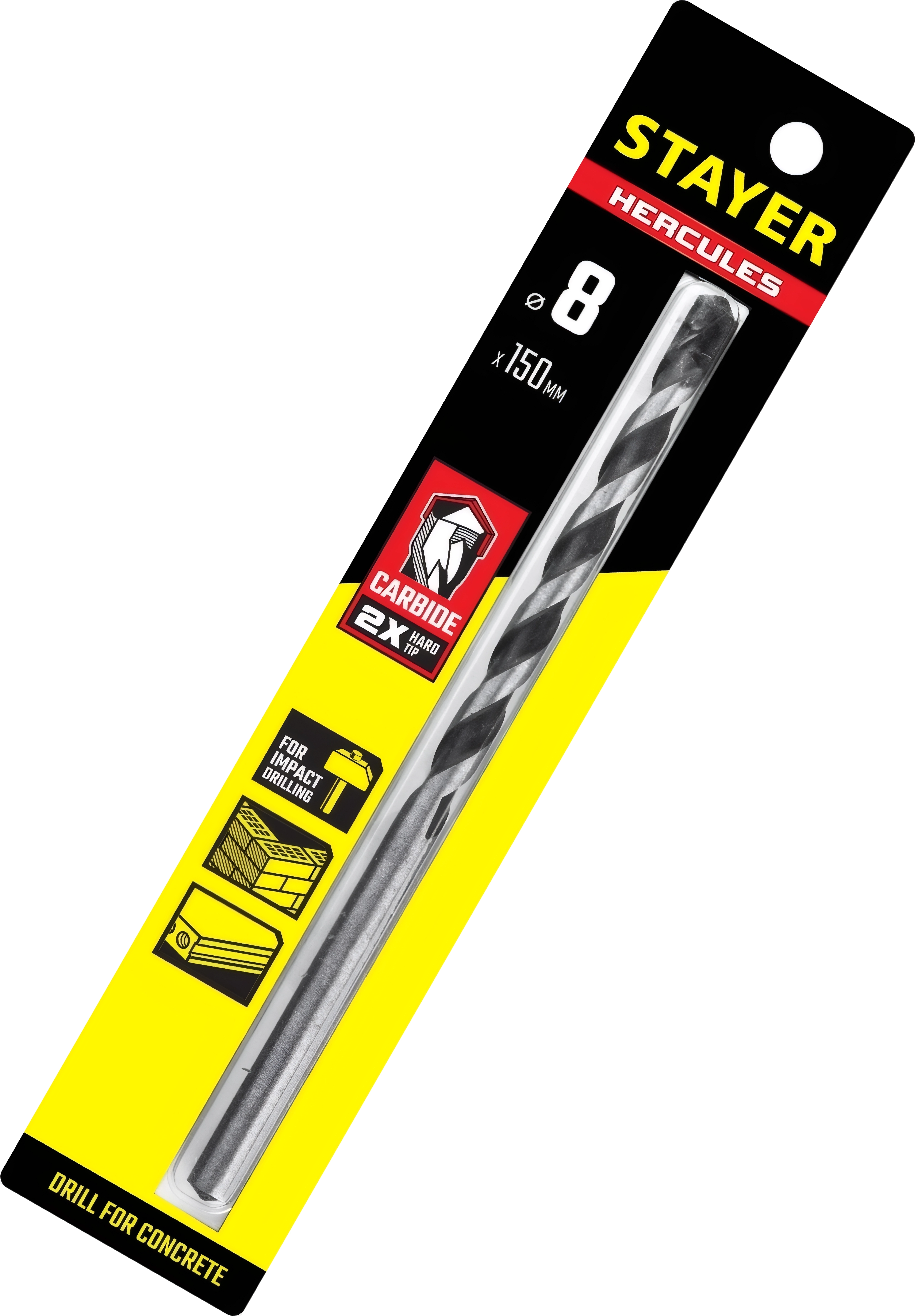 Сверло по бетону Professional STAYER Hercules 8 x 150 мм