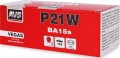 Лампа AVS Vegas P21W BA15S (A78180S) red 10 шт. - рабочее напряжение 12V, мощность 21W
