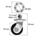 Колесо поворотное для подкатных домкратов OHT202/OHT202C Ombra OHT202W