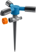 GRINDA RR-P, 75 м, 2 полив, 3 сопла, на пике, ударопрочный пластик, круговой распылитель, PROLine (40341)