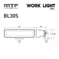 Прожектор светодиодный MTF LIGHT BL30S - серия STYLE 12-36V, 20W, 1950lm, ECE R10, линейный, шт.