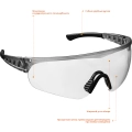 STAYER HERCULES, открытого типа, прозрачные, широкое моностекло, защитные очки, Professional (2-110431)