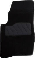Комплект автомобильных чехлов Seintex 95619 для MITSUBISHI PAJERO SPORT 2002-2008 - рисунок полоски, черного цвета, материал экокожа с перфорацией