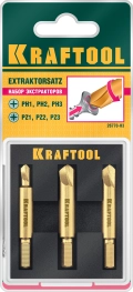 Набор экстракторов поврежденного крепежа KRAFTOOL 3 шт