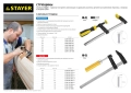 Professional STAYER Hercules-F HF-20/5, 50 х 200 мм, усиленная струбцина F
