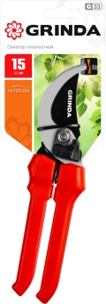 GRINDA G-33, 200 мм, закаленные лезвия, тефлоновое покрытие, пластиковые рукоятки, плоскостной секатор (40211)