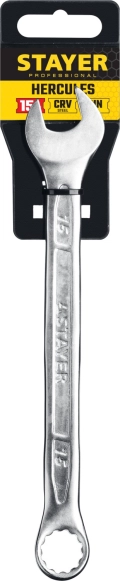 Professional STAYER HERCULES, 15 мм, комбинированный гаечный ключ