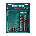 Набор сверл по металлу для винтовёртов и шуруповертов IMPACT READY KRAFTOOL НЕХ-1/4″, 10 шт