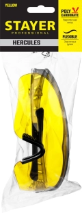 Professional STAYER HERCULES, открытого типа, жёлтые, широкое моностекло, защитные очки