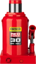 Professional STAYER RED FORCE, 30 т, 285 - 465 мм, бутылочный гидравлический домкрат