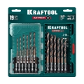 Набор сверл по металлу для винтовёртов и шуруповертов IMPACT READY KRAFTOOL НЕХ-1/4″, 19 шт
