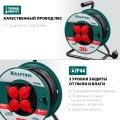 Силовой удлинитель на катушке KRAFTOOL P-315, ПВС, 3 x 1.5 мм2, 30 м, 3500 Вт, IP44