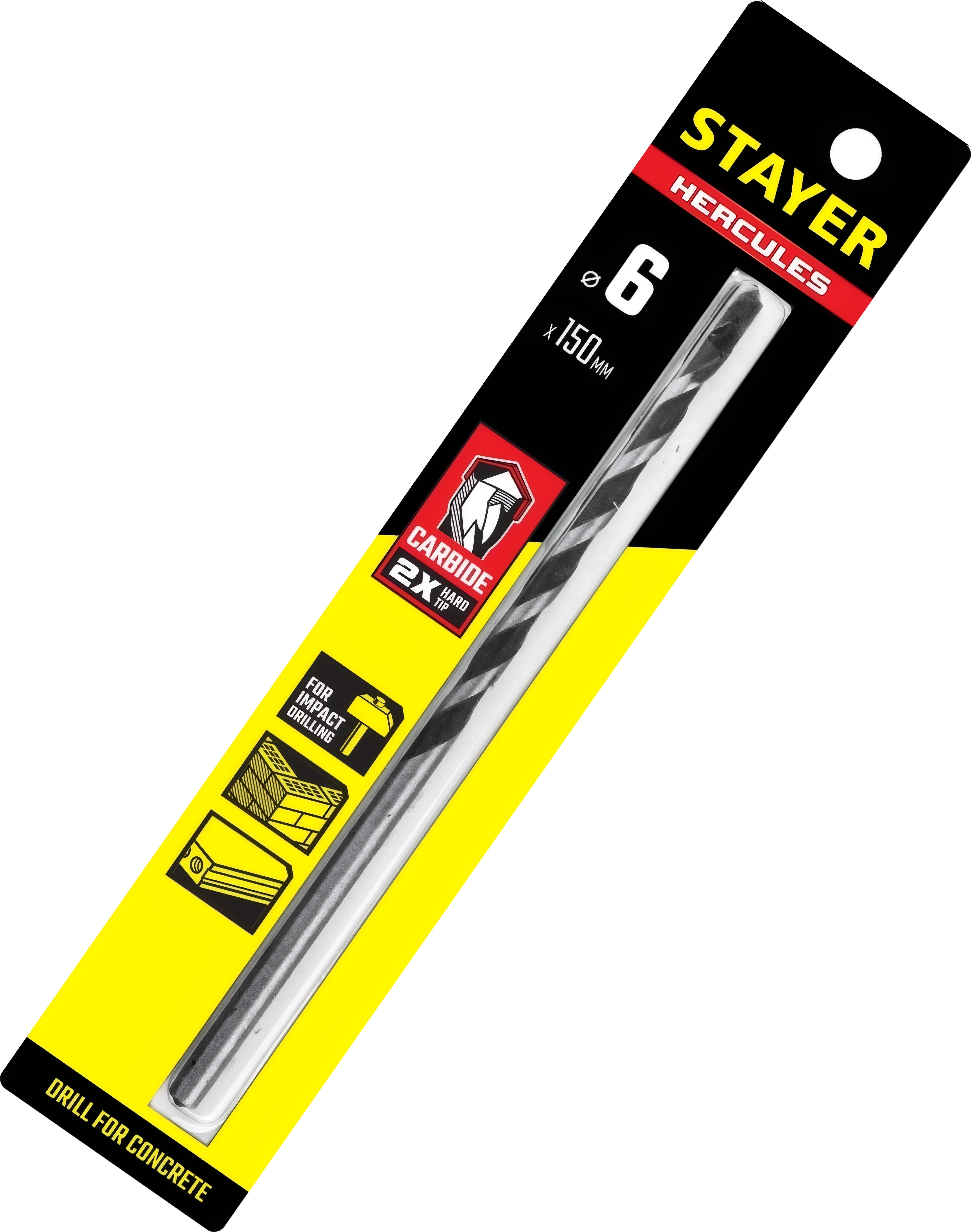Сверло по бетону Professional STAYER Hercules 6 x 150 мм