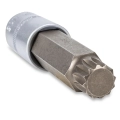 Головка со вставкой 1/2'' SPLINE (M16, L=100 мм) с отверстием AVS BS12M16HL- хромованадиевая сталь, твердость 45-48 HRC, сатиновое покрытие
