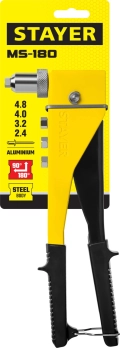 Переставной заклёпочник STAYER MS-180, 90 - 180°, 2.4 - 4.8 мм, 260 мм