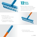 PROLine GRINDA PR-12T FIBER, 380 х 100 х 1530 мм, 12 витых зубцов, углеродистая сталь, фибергласовый черенок, садовые грабли