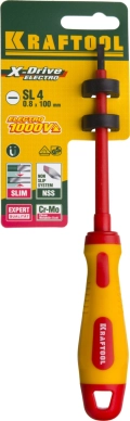 Высоковольтная отвертка KRAFTOOL SL4 х 100 мм